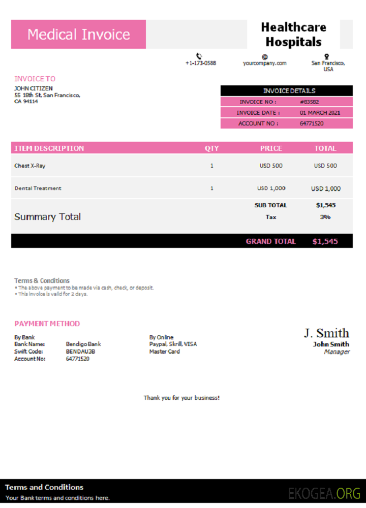 Facture des hôpitaux de santé aux États , Unis